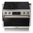 Thor Kitchen 36-Inch Professional Electric Range with Tilt Panel Touch Control in Stainless Steel with Bronze Trim (RSE36-BRZ)