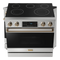 Thor Kitchen 36-Inch Professional Electric Range with Tilt Panel Touch Control in Stainless Steel with Bronze Trim (RSE36-BRZ)