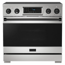 Thor Kitchen Gordon Ramsay Series 36-Inch Professional Electric Range with Tilt Panel Touch Control in Stainless Steel with Black Trim (RSE36-BLK)