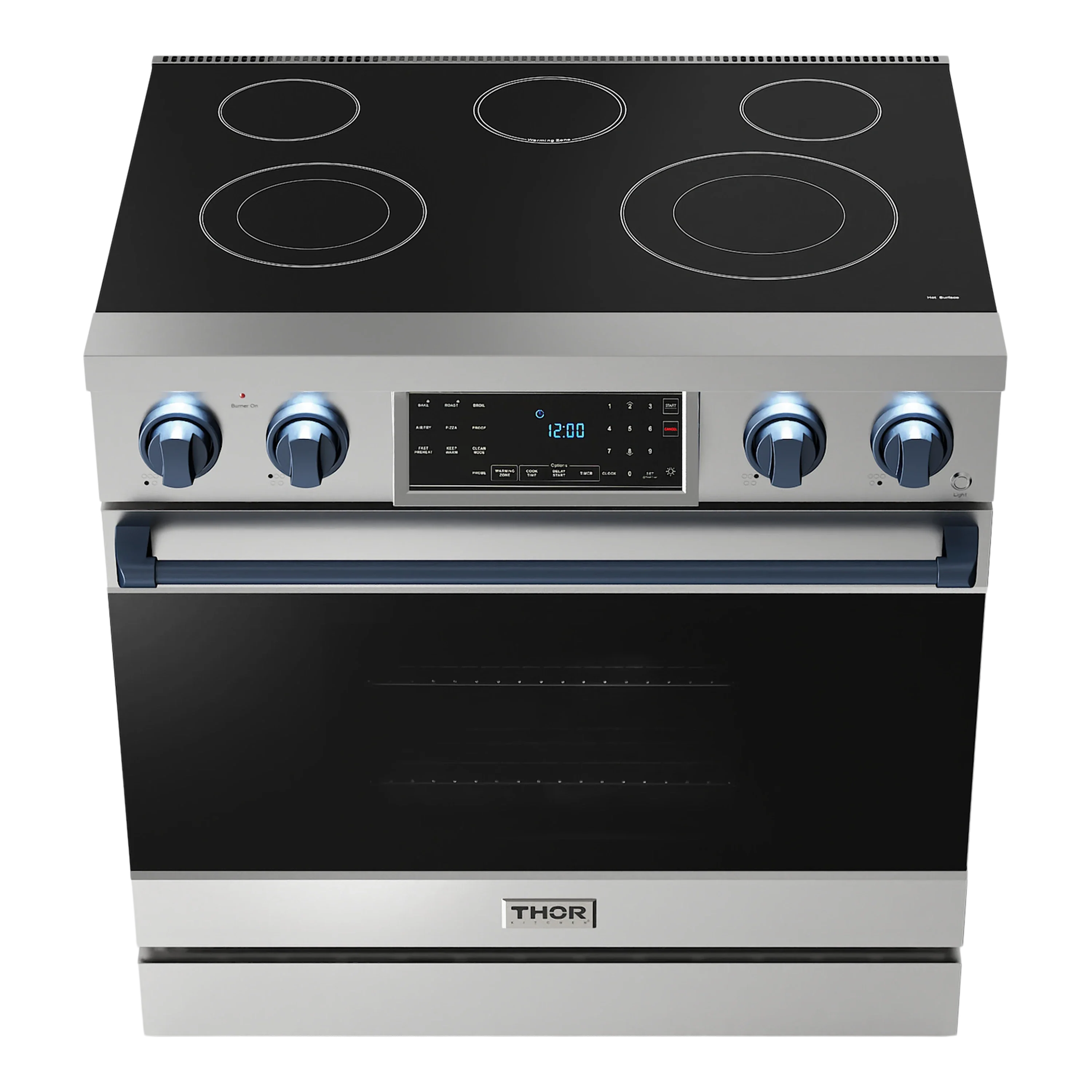 Thor Kitchen 30-Inch Professional Gas Range with Tilt Panel Touch Control in Black with Rose Gold Trim RSG30B-RSGLP