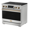 Thor Kitchen 36-Inch Professional Electric Range with Tilt Panel Touch Control in Stainless Steel with Bronze Trim (RSE36-BRZ)