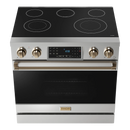 Thor Kitchen 36-Inch Professional Electric Range with Tilt Panel Touch Control in Stainless Steel with Bronze Trim (RSE36-BRZ)