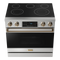 Thor Kitchen 36-Inch Professional Electric Range with Tilt Panel Touch Control in Stainless Steel with Bronze Trim (RSE36-BRZ)