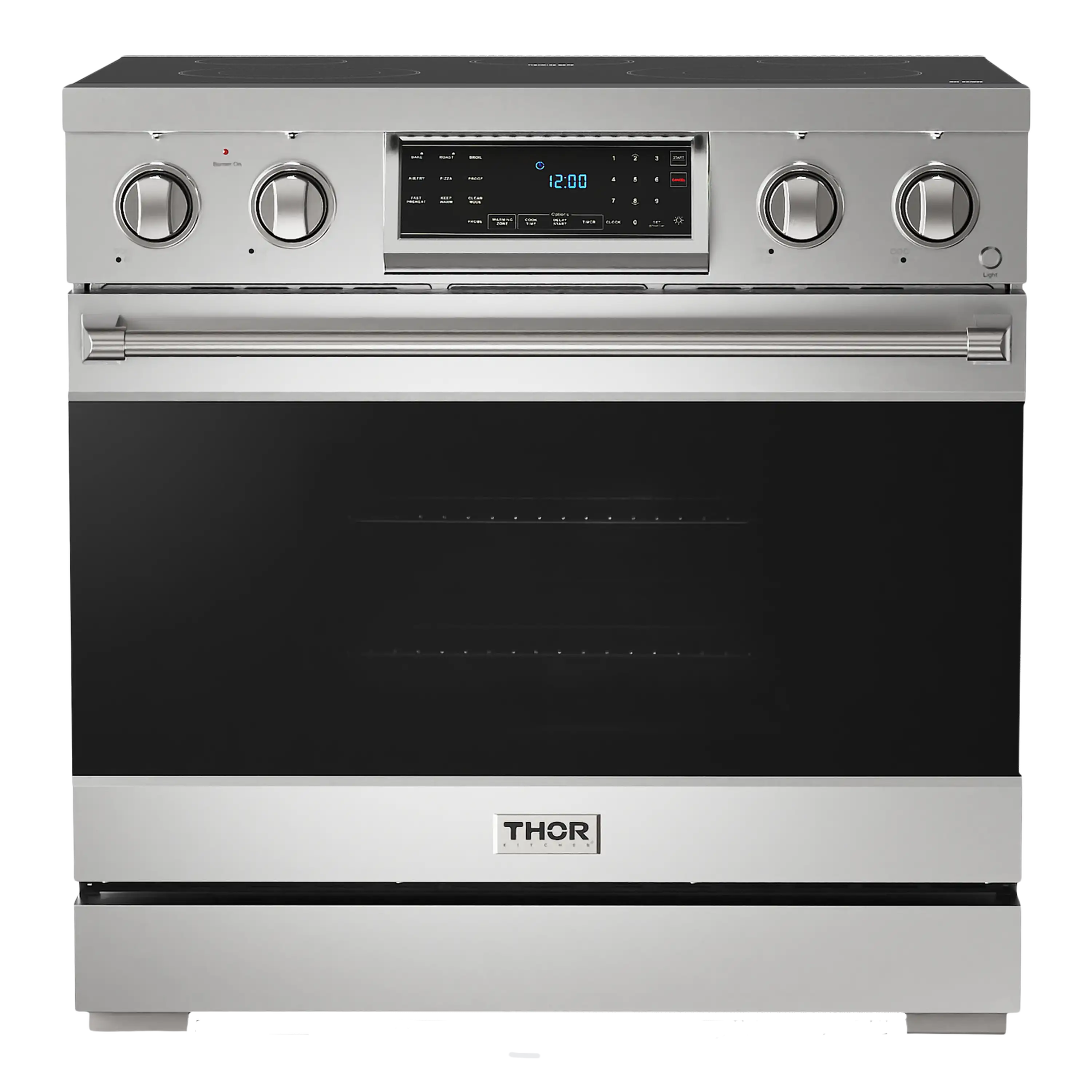 Thor Kitchen Gordon Ramsay Series 36-Inch Professional Electric Range with Tilt Panel Touch Control in Stainless Steel (RSE36)