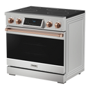 Thor Kitchen 36-Inch Professional Electric Range with Tilt Panel Touch Control in Stainless Steel with Rose Gold Trim (RSE36-RSG)