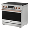 Thor Kitchen 36-Inch Professional Electric Range with Tilt Panel Touch Control in Stainless Steel with Rose Gold Trim (RSE36-RSG)