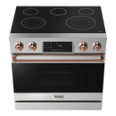 Thor Kitchen 36-Inch Professional Electric Range with Tilt Panel Touch Control in Stainless Steel with Rose Gold Trim (RSE36-RSG)