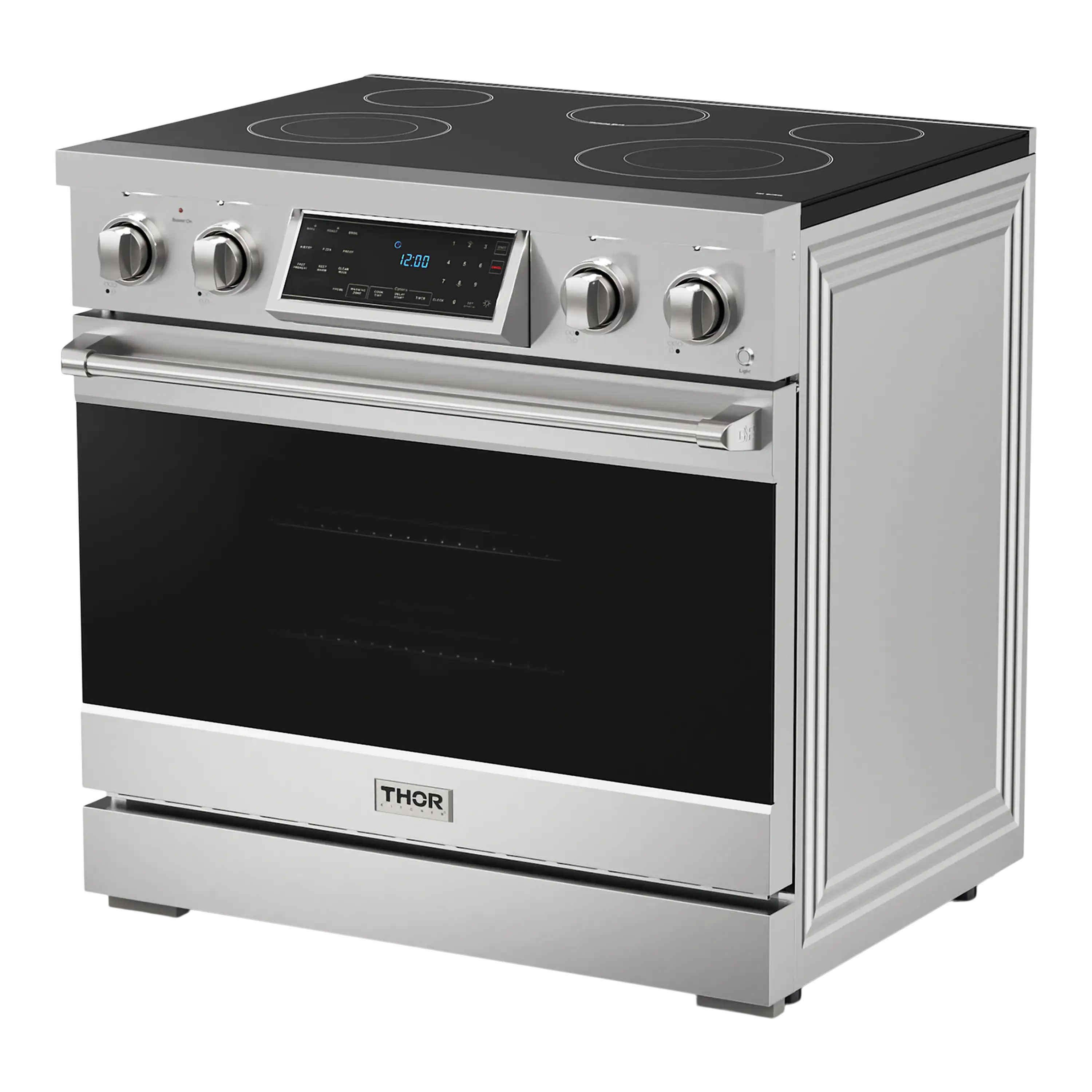 Thor Kitchen 36-Inch Professional Electric Range with Tilt Panel Touch Control in Stainless Steel (RSE36)