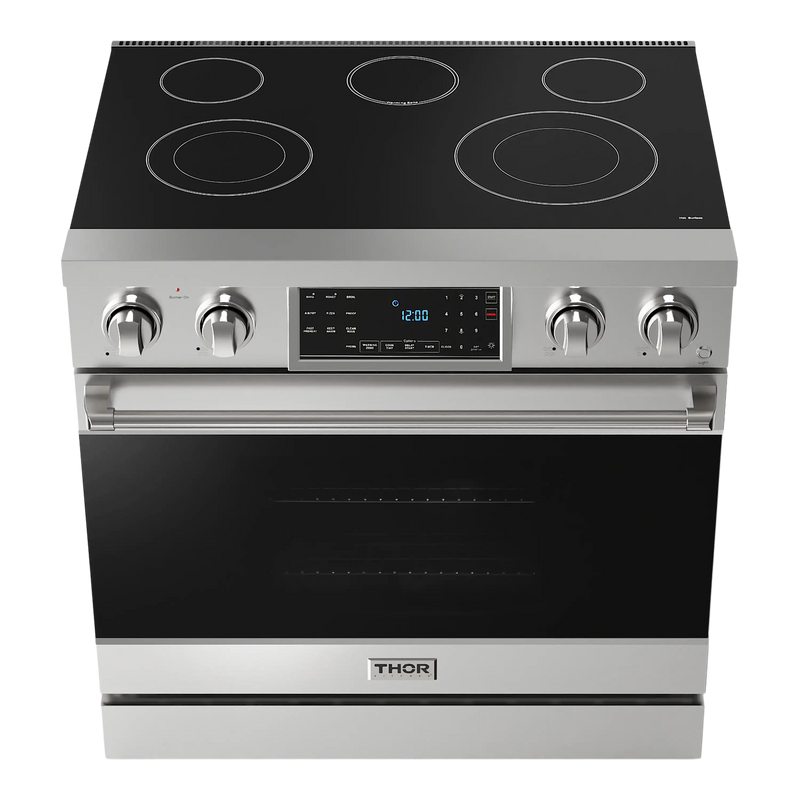 Thor Kitchen 36-Inch Professional Electric Range with Tilt Panel Touch Control in Stainless Steel (RSE36)