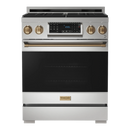 Thor Kitchen Gordon Ramsay Series 30-Inch Professional Gas Range with Tilt Panel Touch Control in Stainless Steel with Bronze Trim (RSG30-BRZ)