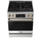 Thor Kitchen 30-Inch Professional Gas Range with Tilt Panel Touch Control in Stainless Steel with Bronze Trim RSG30-BRZLP