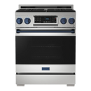 Thor Kitchen Gordon Ramsay Series 30-Inch Professional Gas Range with Tilt Panel Touch Control in Stainless Steel with Navy Blue Trim (RSG30-BLU)