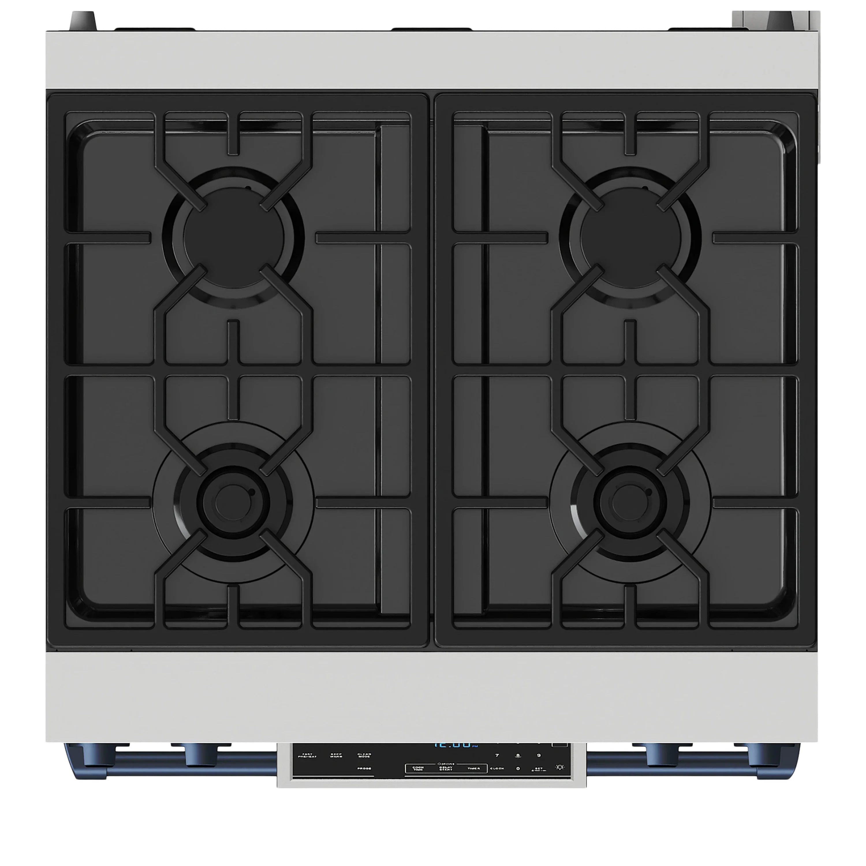 Thor Kitchen 30-Inch Professional Gas Range with Tilt Panel Touch Control in Stainless Steel with Navy Blue Trim (RSG30-BLU)