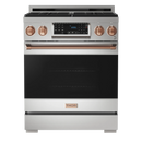 Thor Kitchen Gordon Ramsay Series 30-Inch Professional Gas Range with Tilt Panel Touch Control in Stainless Steel with Rose Gold Trim  (RSG30-RSG)