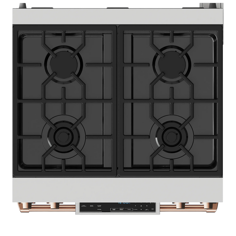 Thor Kitchen 30-Inch Professional Gas Range with Tilt Panel Touch Control in Stainless Steel with Rose Gold Trim  RSG30-RSGLP