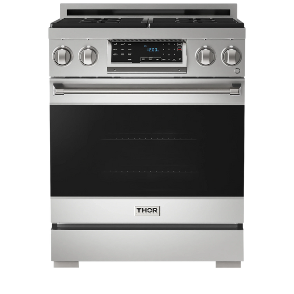 Thor Kitchen Gordon Ramsay Series 30-Inch Professional Gas Range with Tilt Panel Touch Control in Stainless Steel (RSG30)