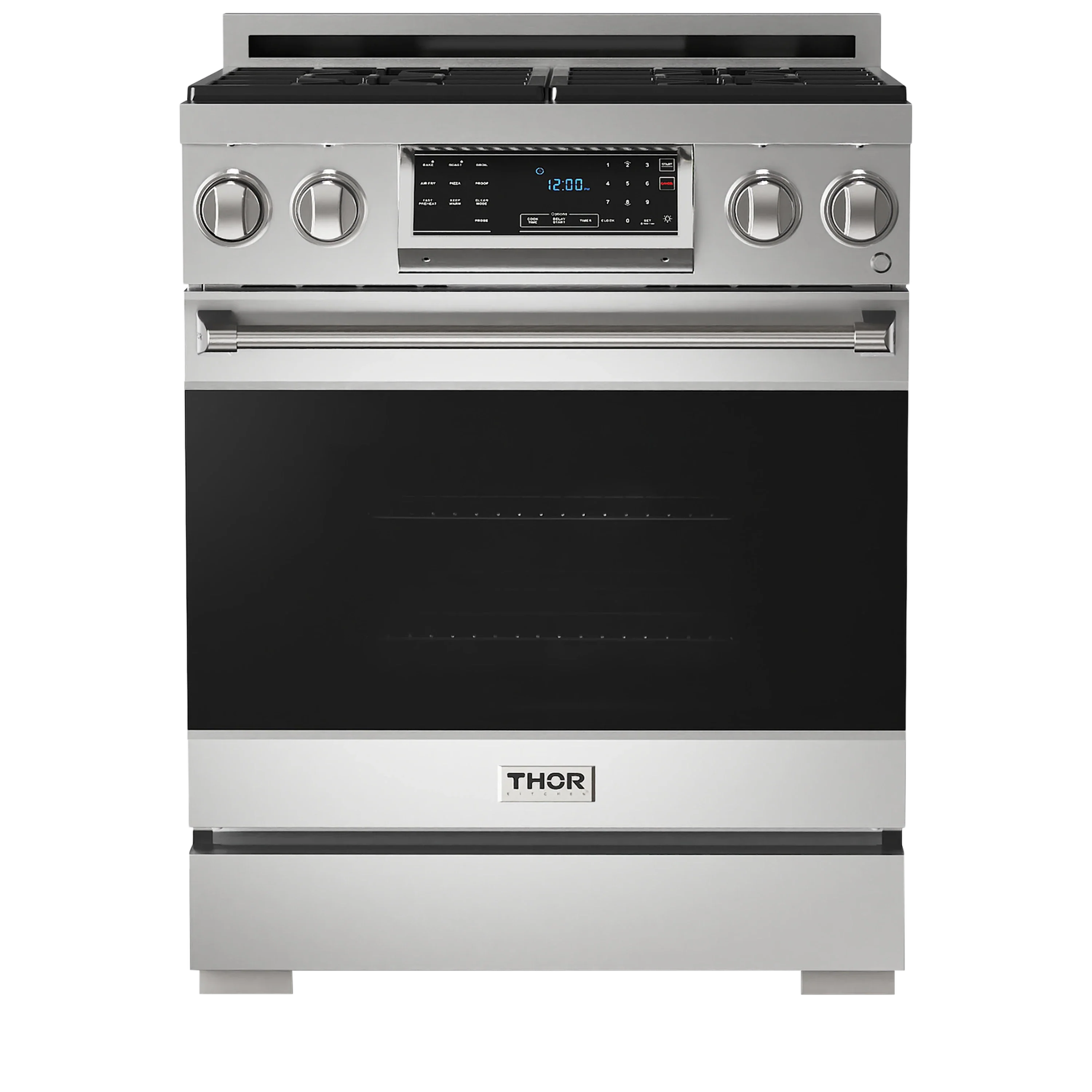 Thor Kitchen Gordon Ramsay Series 30-Inch Professional Gas Range with Tilt Panel Touch Control in Stainless Steel (RSG30)