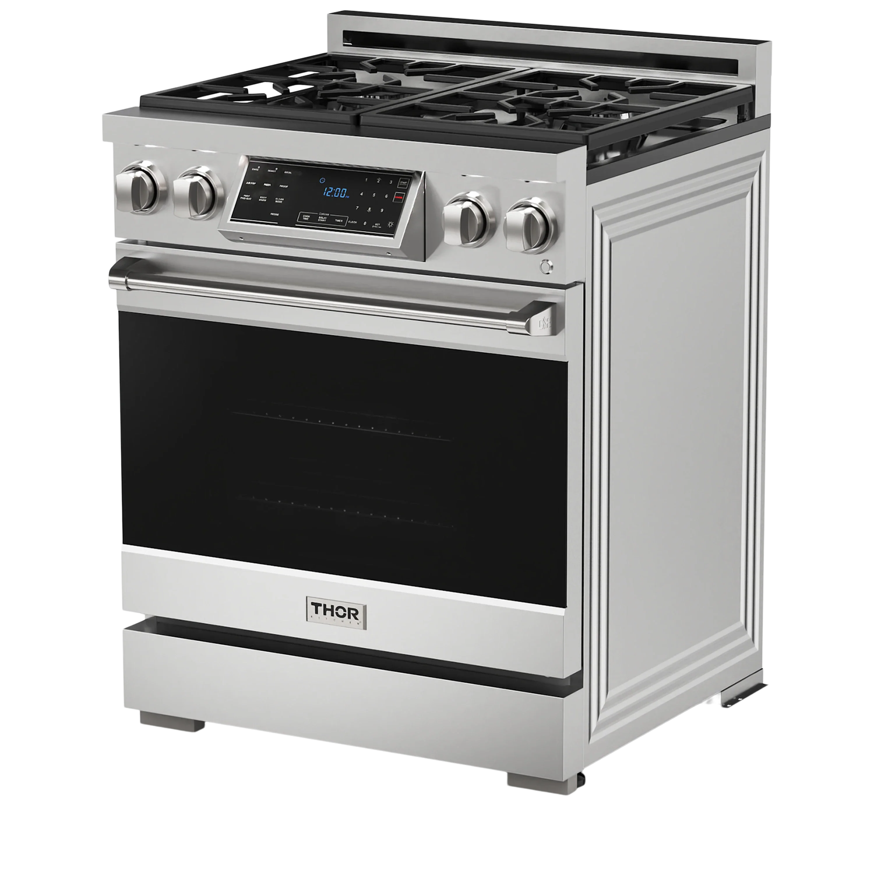 Thor Kitchen 30-Inch Professional Gas Range with Tilt Panel Touch Control in Stainless Steel (RSG30)