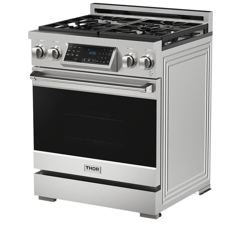 Thor Kitchen 30-Inch Professional Gas Range with Tilt Panel Touch Control in Stainless Steel RSG30LP