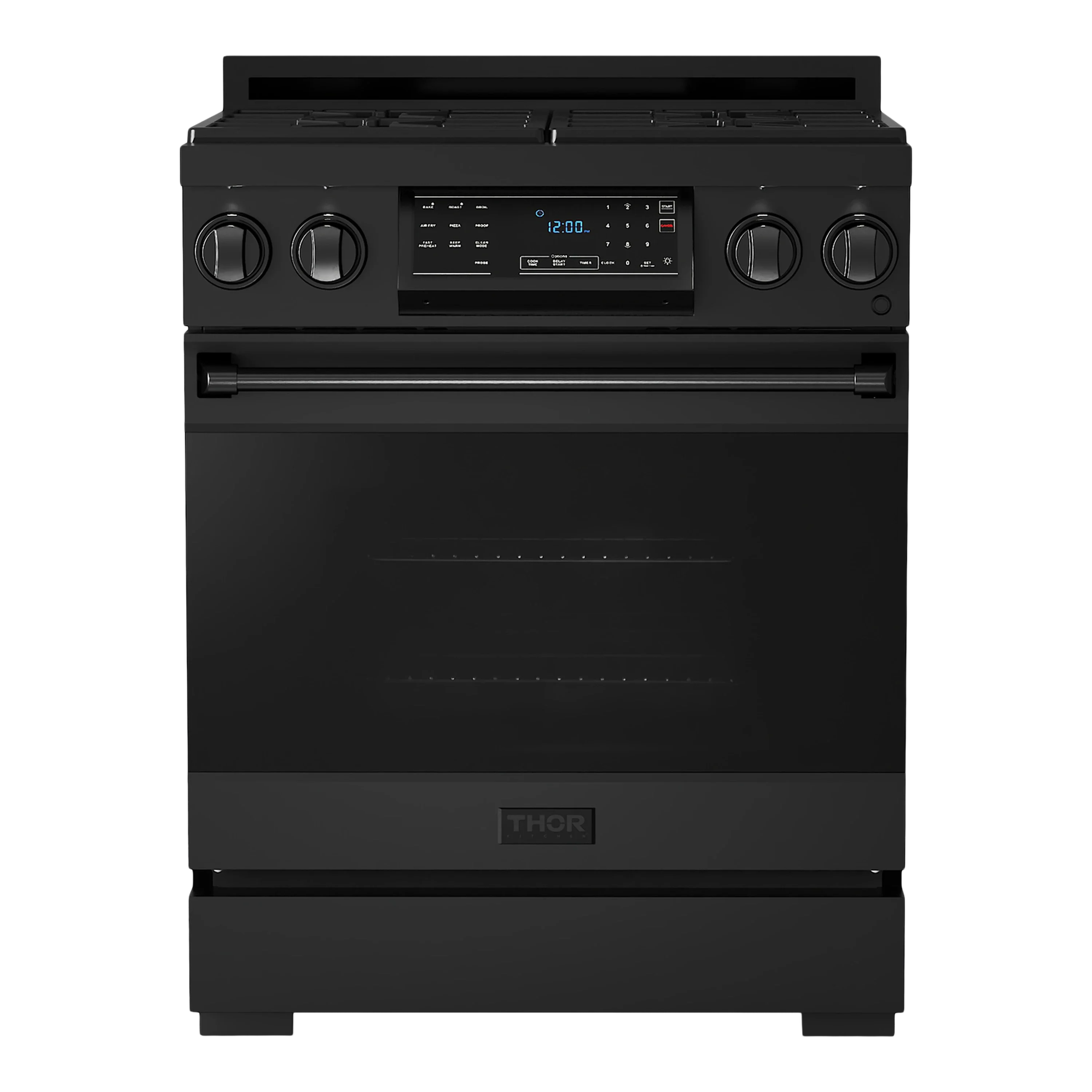 Thor Kitchen Gordon Ramsay Series 30-Inch Professional Gas Range with Tilt Panel Touch Control in Black (RSG30B)