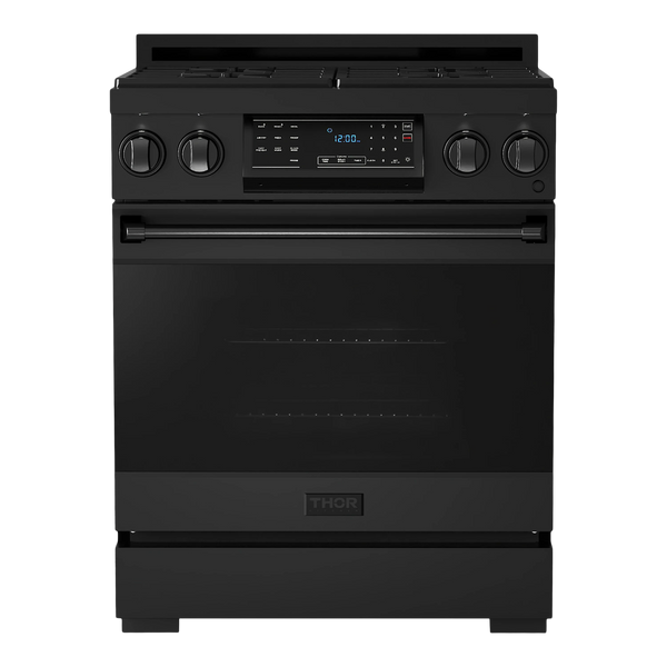 Thor Kitchen Gordon Ramsay Series 30-Inch Professional Gas Range with Tilt Panel Touch Control in Black (RSG30B)