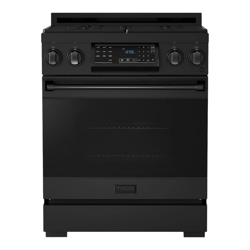 Thor Kitchen Gordon Ramsay Series 30-Inch Professional Gas Range with Tilt Panel Touch Control in Black (RSG30B)