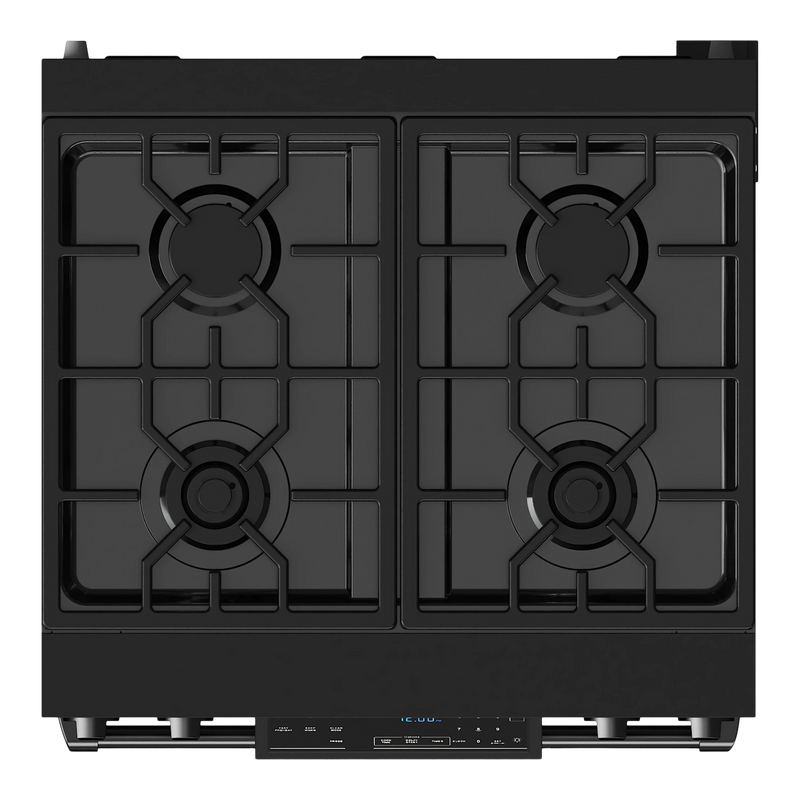 Thor Kitchen 30-Inch Professional Gas Range with Tilt Panel Touch Control in Black RSG30BLP