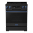 Thor Kitchen Gordon Ramsay Series 30-Inch Professional Gas Range with Tilt Panel Touch Control in Black with Navy Blue Trim (RSG30B-BLU)