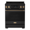 Thor Kitchen Gordon Ramsay Series 30-Inch Professional Gas Range with Tilt Panel Touch Control in Black with Bronze Trim (RSG30B-BRZ)