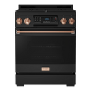 Thor Kitchen Gordon Ramsay Series 30-Inch Professional Gas Range with Tilt Panel Touch Control in Black with Rose Gold Trim (RSG30B-RSG)