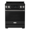 Thor Kitchen Gordon Ramsay Series 30-Inch Professional Gas Range with Tilt Panel Touch Control in Black with Stainless Steel Trim (RSG30B-SS)