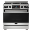 Thor Kitchen Gordon Ramsay Series 36-Inch Professional Gas Range with Tilt Panel Touch Control in Stainless Steel with Black Trim (RSG36-BLK)