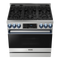 Thor Kitchen 36-Inch Professional Gas Range with Tilt Panel Touch Control in Stainless Steel with Navy Blue Trim (RSG36-BLU)