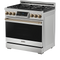 Thor Kitchen 36-Inch Professional Gas Range with Tilt Panel Touch Control in Stainless Steel with Bronze Trim RSG36-BRZLP