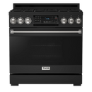 Thor Kitchen Gordon Ramsay Series 36-Inch Professional Gas Range with Tilt Panel Touch Control in Black with Stainless Steel Trim (RSG36B-SS)