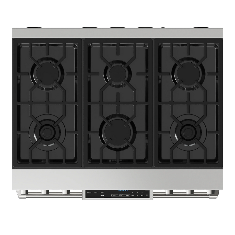 Thor Kitchen 36-Inch Professional Gas Range with Tilt Panel Touch Control in Stainless Steel (RSG36)