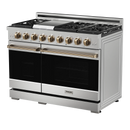 Thor Kitchen 48-Inch Professional Gas Range with Double Oven in Stainless Steel with Bronze Trim (RSG48E-BRZ)