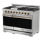 Thor Kitchen 48-Inch Professional Gas Range with Double Oven in Stainless Steel with Bronze Trim (RSG48E-BRZ)