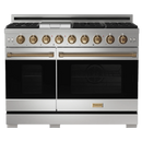 Thor Kitchen Gordon Ramsay Series 48-Inch Professional Gas Range with Double Oven in Stainless Steel with Bronze Trim (RSG48E-BRZ)