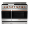 Thor Kitchen Gordon Ramsay Series 48-Inch Professional Gas Range with Double Oven in Stainless Steel with Rose Gold Trim (RSG48E-RSG)