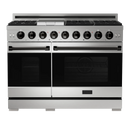 Thor Kitchen Gordon Ramsay Series 48-Inch Professional Gas Range with Double Oven in Stainless Steel with Black Trim (RSG48E-BLK)