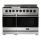 Thor Kitchen Gordon Ramsay Series 48-Inch Professional Gas Range with Double Oven in Stainless Steel with Black Trim (RSG48E-BLK)