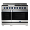 Thor Kitchen Gordon Ramsay Series 48-Inch Professional Gas Range with Double Oven in Stainless Steel with Blue Trim (RSG48E-BLU)