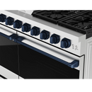 Thor Kitchen 48-Inch Professional Gas Range with Double Oven in Stainless Steel with Blue Trim (RSG48E-BLU)