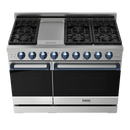 Thor Kitchen 48-Inch Professional Gas Range with Double Oven in Stainless Steel with Blue Trim (RSG48E-BLU)