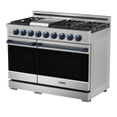 Thor Kitchen 48-Inch Professional Gas Range with Double Oven in Stainless Steel with Blue Trim (RSG48E-BLU)