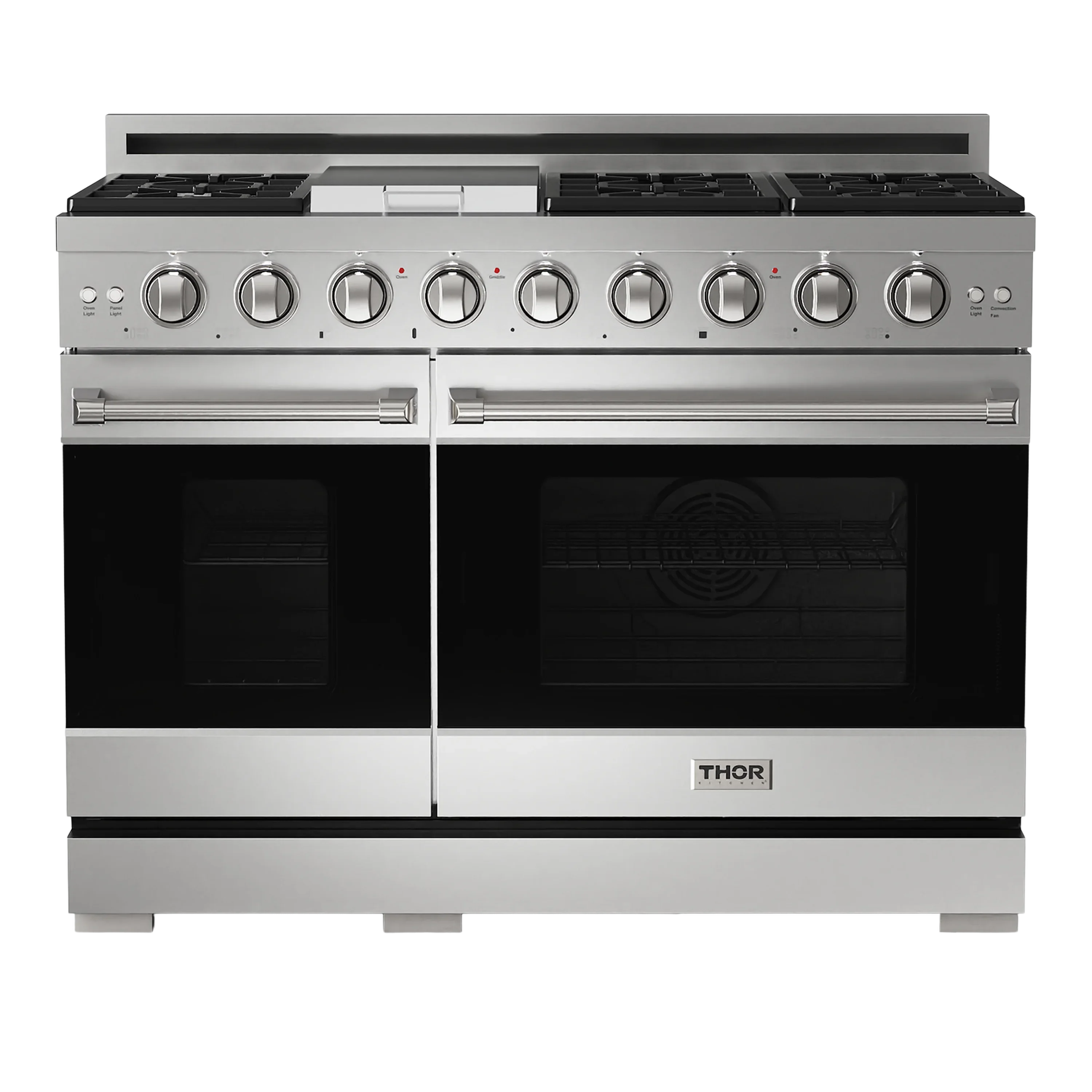 Thor Kitchen Gordon Ramsay Series 48-Inch Professional Gas Range with Double Oven in Stainless Steel (RSG48E)