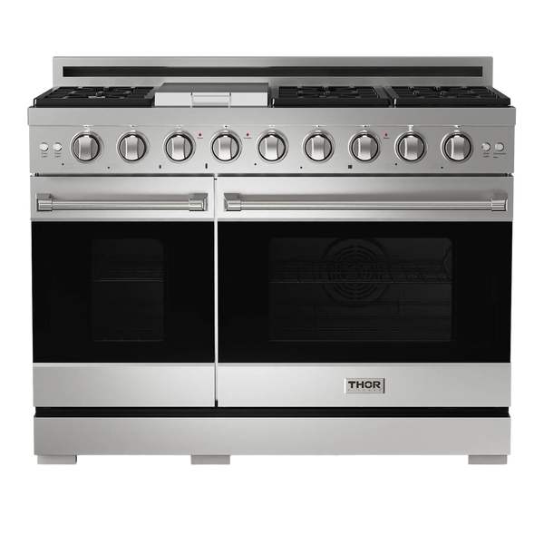 Thor Kitchen Gordon Ramsay Series 48-Inch Professional Gas Range with Double Oven in Stainless Steel (RSG48E)