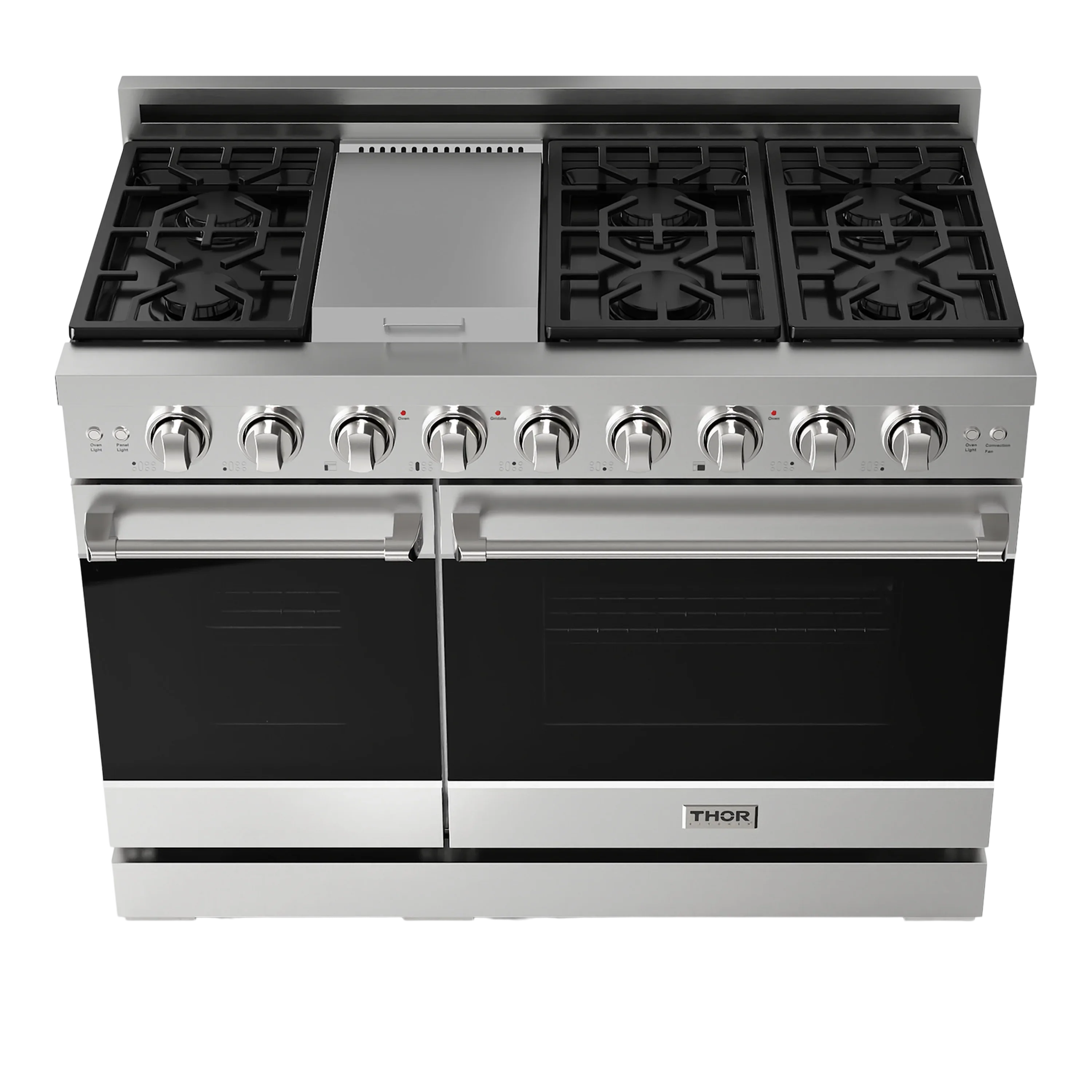 Thor Kitchen 48-Inch Professional Gas Range with Double Oven in Stainless Steel (RSG48E)