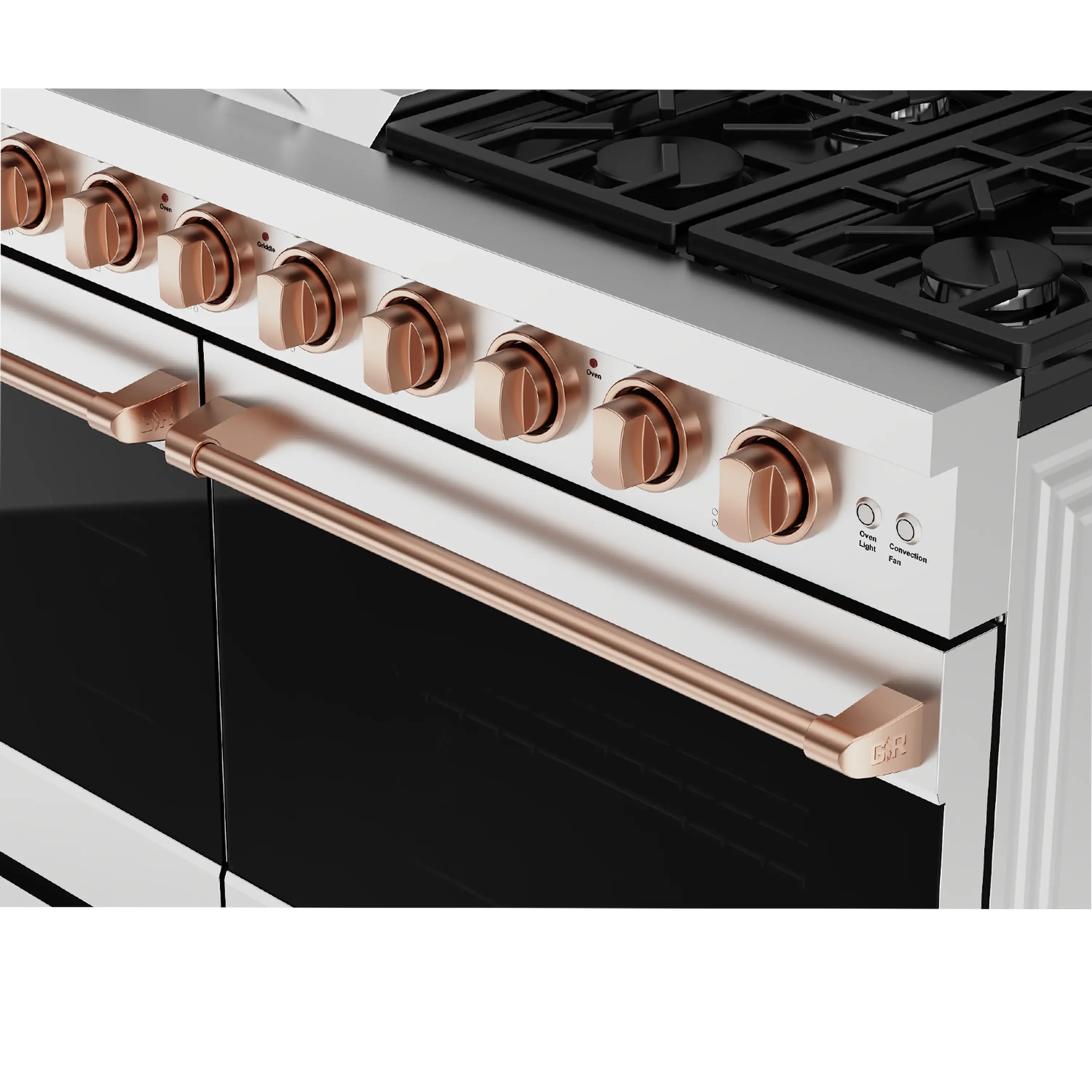 Thor Kitchen 48-Inch Professional Gas Range with Double Oven in Stainless Steel with Rose Gold Trim (RSG48E-RSG)